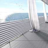 Sekey balcony privacy screen made of 220 g/m² HDPE, grey-white-black striped